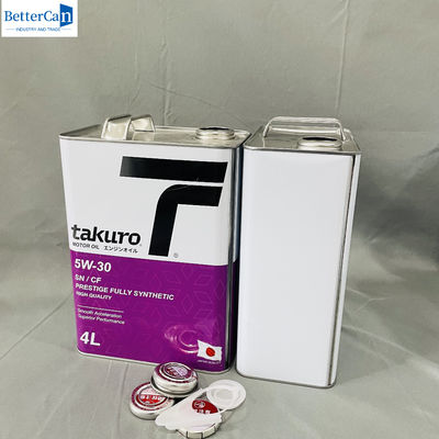 Máy dầu kim loại tay cầm 4 lít trống Tin lon với Metal Cap ODM 1 gallon Pacakge