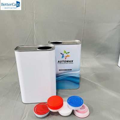 3.75 lít màu trắng phủ sơn Tin hộp 1 gallon vuông Tin
